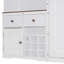 Grand lit escamotable avec armoire de rangement, support à vin, porte-verre, tiroirs et bande DEL multicolore