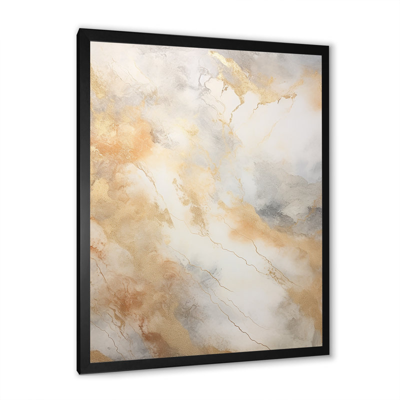 Marlow - Décoration murale abstraite_106512, H 44 po x l 34 po x P 1,5 po, Impression noire sur toile encadrée