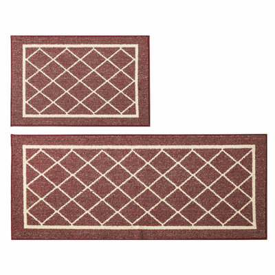 Kitchen Rug Mats 2 Pcs Soft Kitchen Mat Anti Slippery and Machine Washable