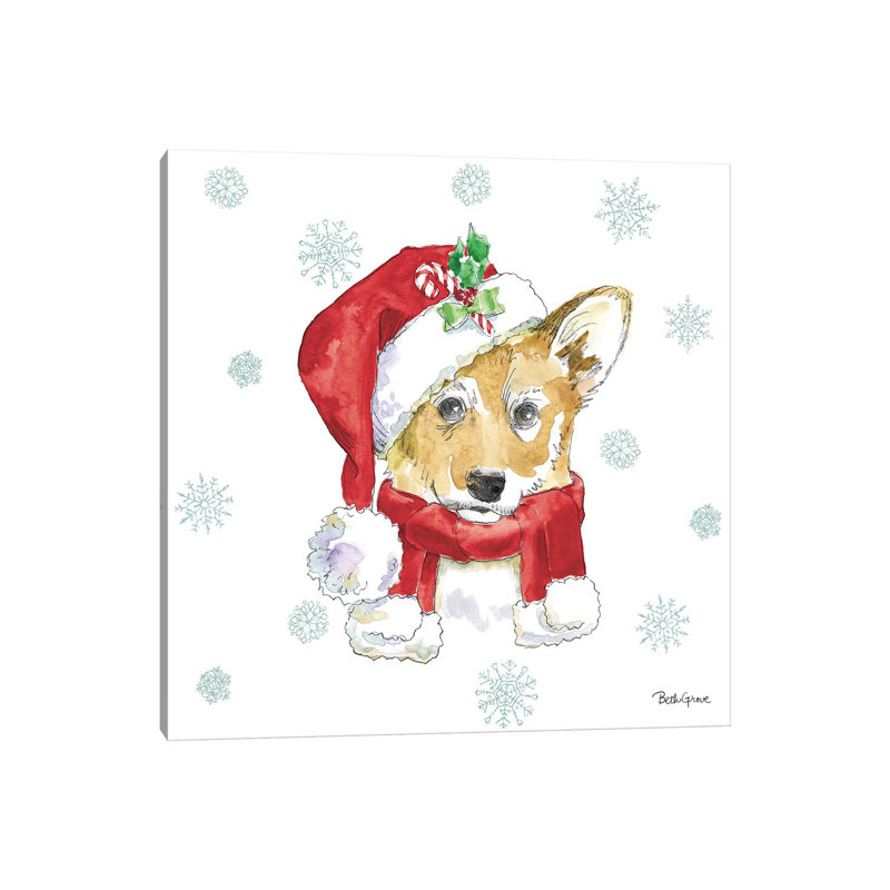 Holiday Paws VIII by Beth Grove - Wrapped Canvas Print, 93.98 cm H x 93.98 cm W x 1.91 cm D