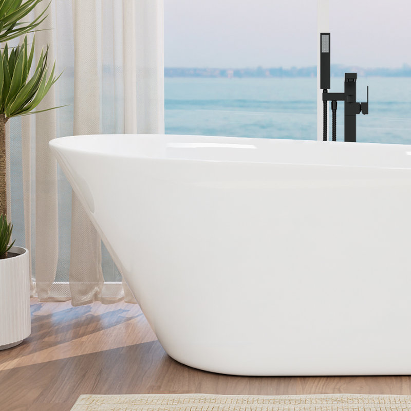 Baignoire de trempage autoportante en acrylique 65 po. X 30 po.