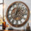 Horloge murale ronde surdimensionnée de 24 po pour le salon avec la collection America