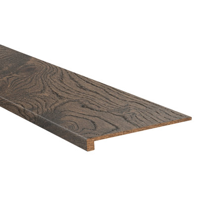Tapis d'escalier à bordure en bois franc d'ingénierie T 0,63 po x L 48 po x l 11,25 po
