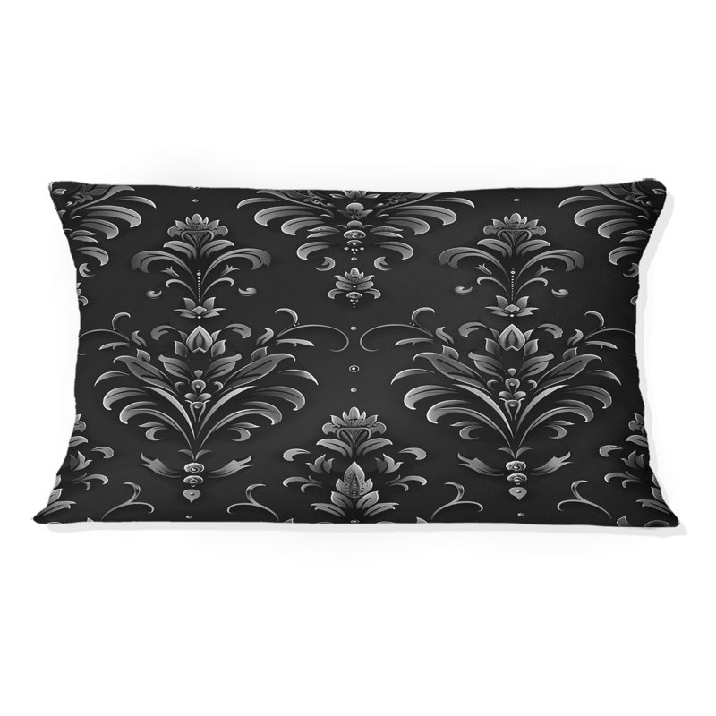 Black Rustic Elegance IV - Coussin Country, Forme rectangulaire, H 12 po x l 20 po