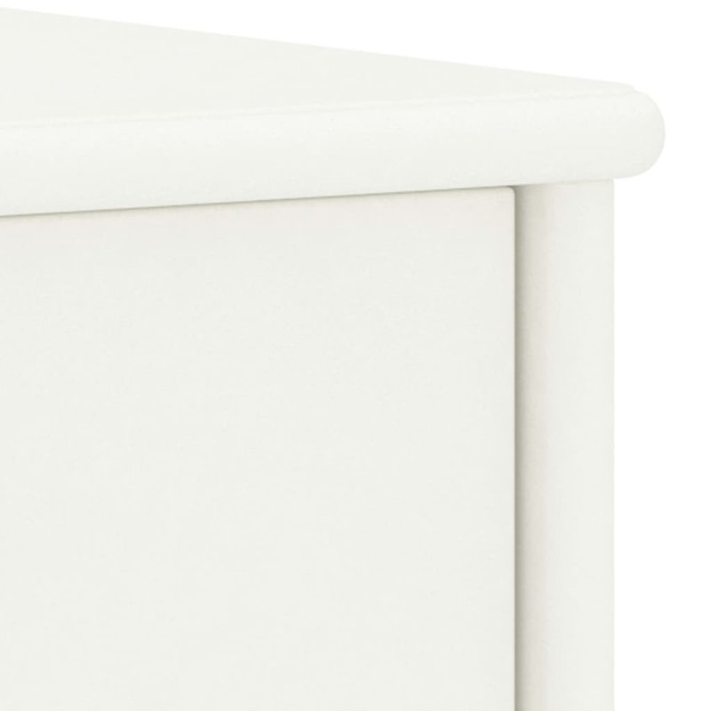 Ahern Solid Wood Block End Table, White