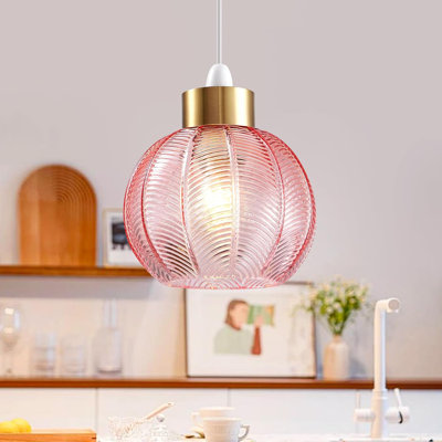 21 cm H Round Glass Pendant Shade ( Clip On )