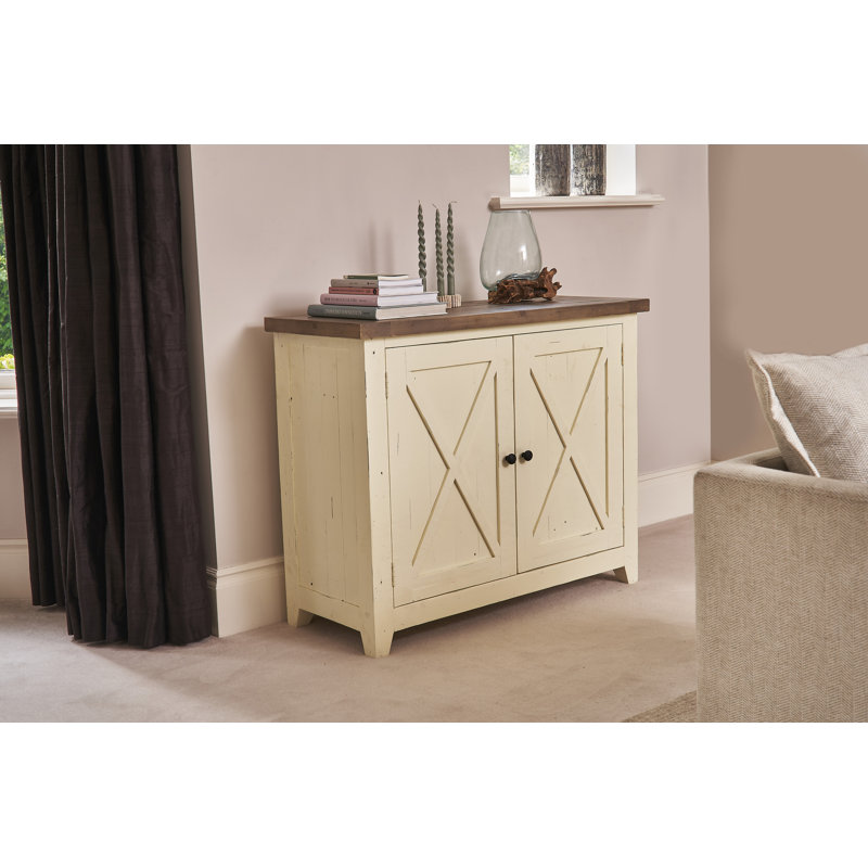 Winnie Small Sideboard, Brown/White