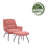 Caicedo Fabric Upholstered Accent Chair with Ottoman-1287311460