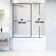 Meridian 34" W x 62" H Fixed Framed Bathtub Screen with 3/8" Glass
