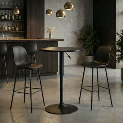 Bushrah Round Metal Base Dining Table
