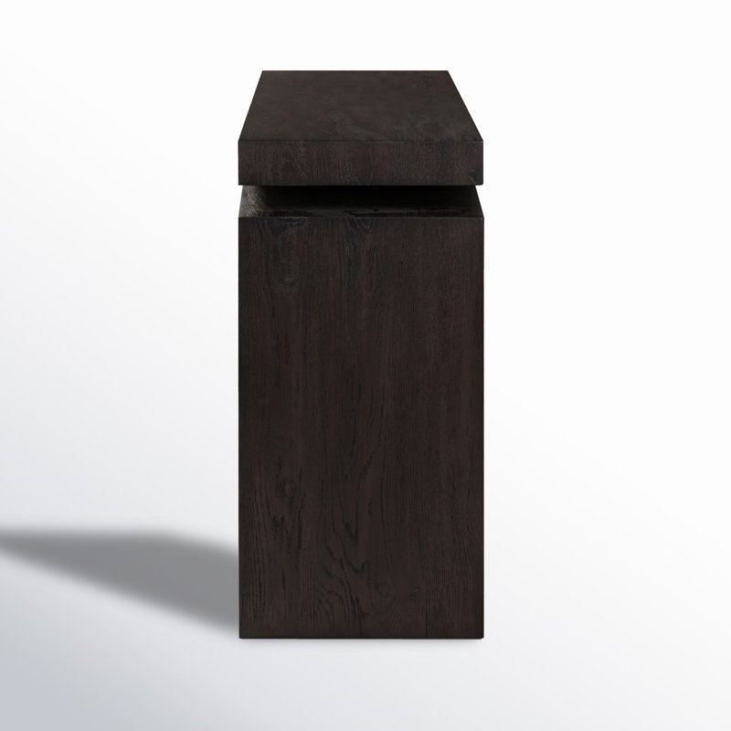 Matthes Solid Wood Console Table, 30.75" H x 78.75" W x 15" D, Smoked Black