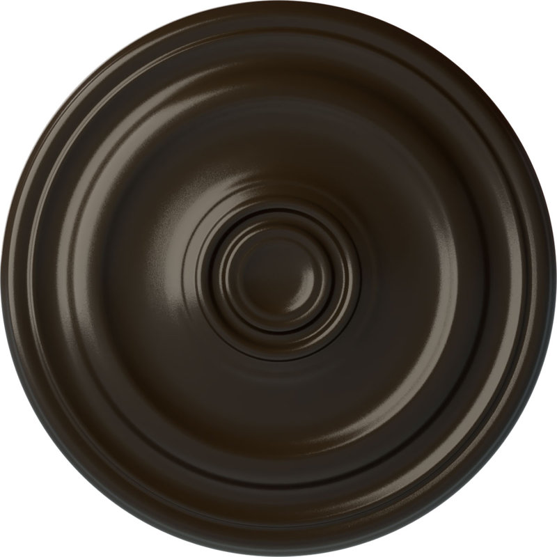 Médaillon de plafond Endurathane Medea, DE 16 1/2 po x P 3 7/8 po x P 1 1/2 po (convient aux auvents jusqu'à 5 3/8 po), finition or pâle peinte à la main