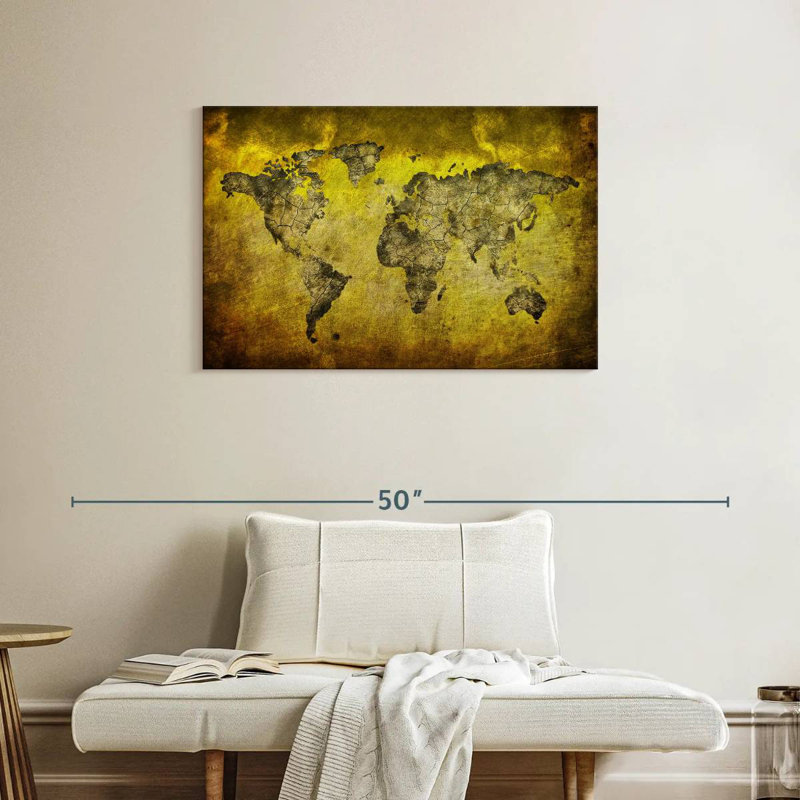 Aliaz World Is Your Oyster Map, 24" H x 36" W
