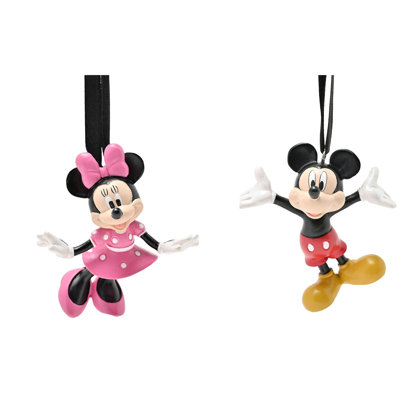 Disney Hängende Dekorationen aus Harz, 2er-Set - Minnie & Mickey