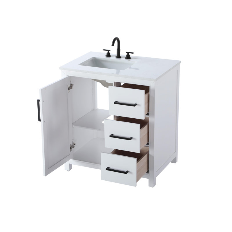 Meuble-lavabo simple 32 po, Blanc