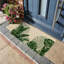 Tapis de porte printanier à motif de feuilles de Monstera et de bananier, tapis d'entrée tropical vert, tapis de bienvenue estival, tapis de porte décoratif extérieur antidérapant en caoutchouc pour la décoration saisonnière du plancher de la cuisine, 43 x 91 cm-1453297242