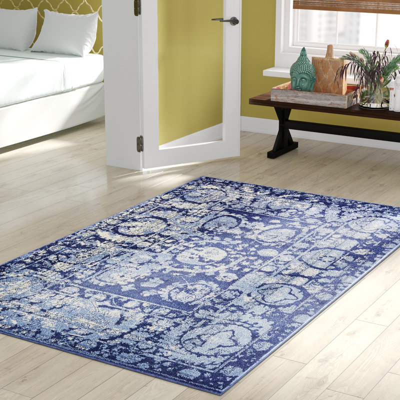 Tapis bleu Godina, Rectangle 10 pi x 14 pi 1 po