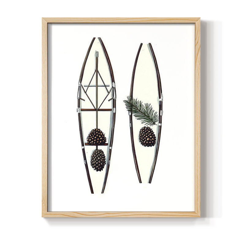 Reproduction encadrée - bois massif, Naturel, H 15 po x l 12 po