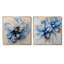 «White Velvet Blue», «Chrysanthemums Ink River II», ensemble d'art mural traditionnel 2 pièces-2100426576-2100426601-2100426583