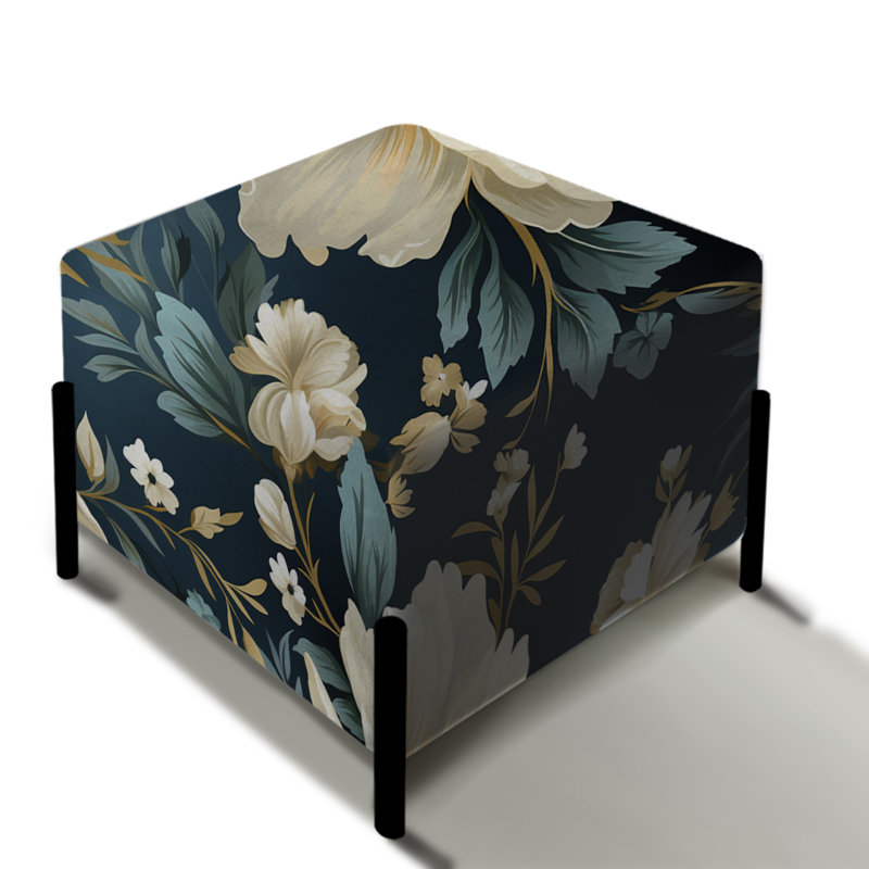 Motif contemporain Victorian V - repose-pieds carré floral