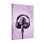«Mauve», microphone et casque d'écoute avec notes de musique, reproduction d'art sur toile tendue sur toile, ensemble de 1