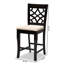 Upholstered Counter Stool with Solid Wood Frame-1195264940