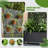 72" H x 47" W x 16" D Outdoor Metal Planter Box with Trellis Decor Raised Garden Bed with Lattice Panel and Wheels for Patio Set of 2-1196607420-1196607422