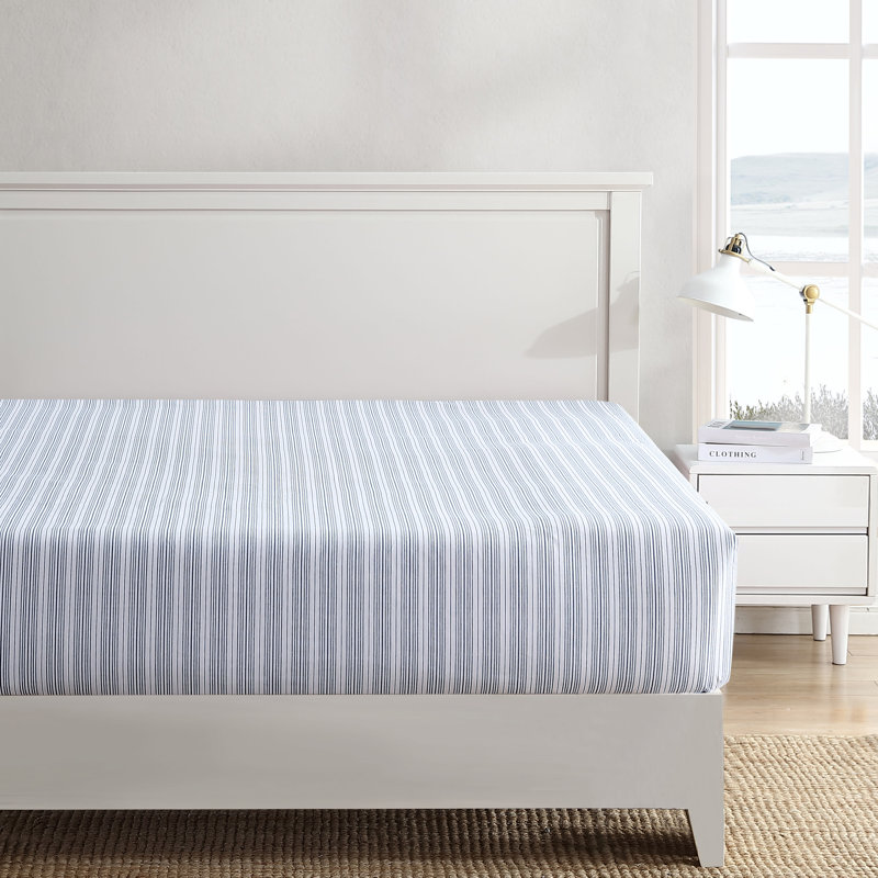 Nautica Percale Cotton Fully Elastic Fitted Sheet, Queen Fitted Sheet