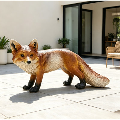 Figurine de renard roux sauvage en résine