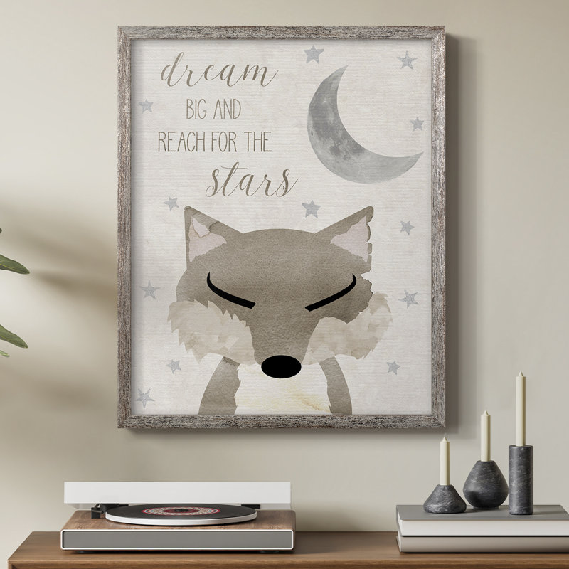 Reproduction encadrée Goodnight Fox - bois massif