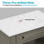 31" Vintage Bathroom Vanity With Ceramic Sink, Mdf Cabinet & Rubber Wood Legs, Grey