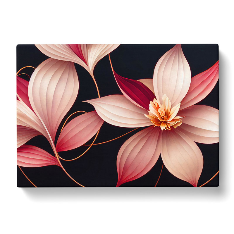Ethereal Flowers Deco - Wrapped Canvas, 50cm H x 76cm W x 3cm D