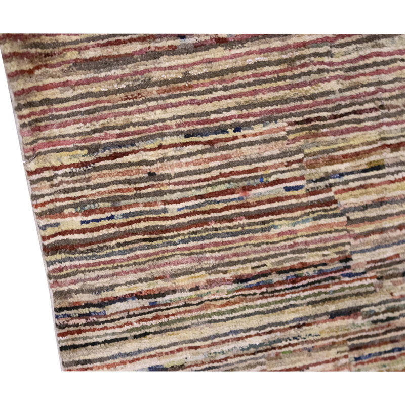Hand Knotted Wool Area Rug in Multi