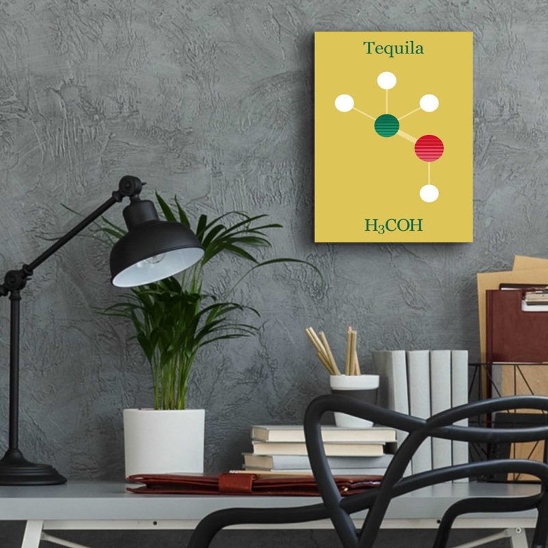 "Téquila Molecule" par Maxim, H 16 po x l 12 po x P 0,13 po