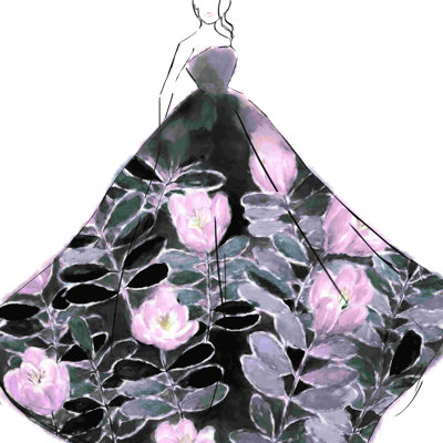 Volumineuse robe à fleurs