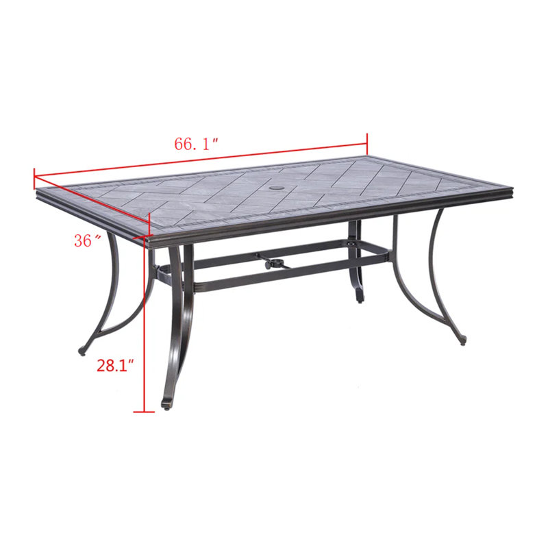 Bernedette Rectangular Outdoor Dining Table