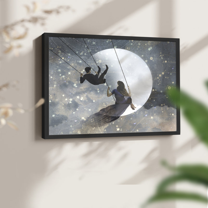 «Celestial Love II», reproduction encadrée, H 11 po x l 14 po, Noir, noir, noir, noir