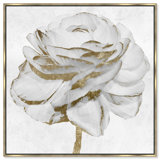 White Gold Peony Print by Oliver Gal