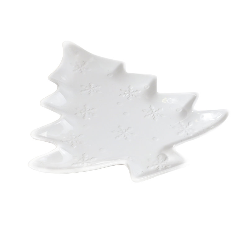 Winterfest Tree Platter, White
