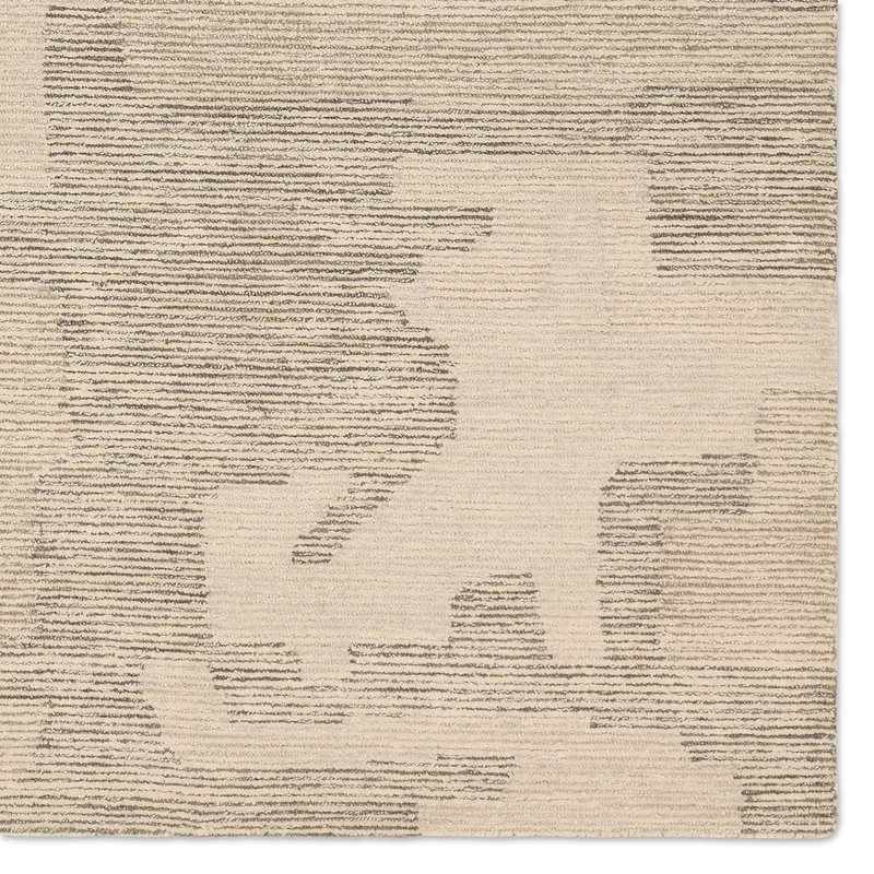 Handtufted Wool Abstract Gray Area Rug, Rectangle 8'6" x 11'6"