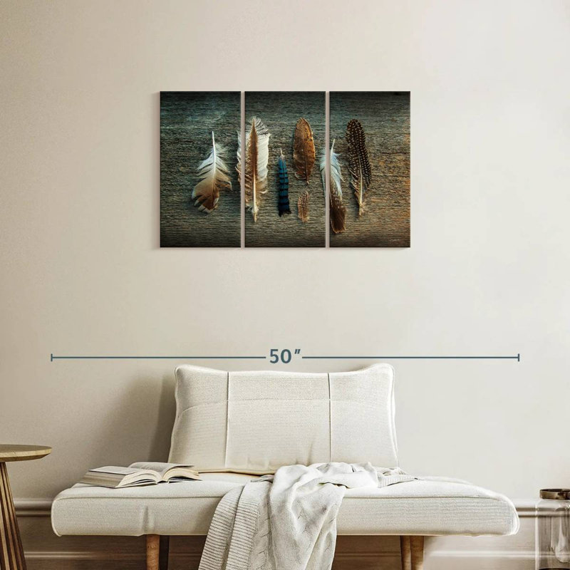 Kerner Feather Collection I, 20" H x 33" W