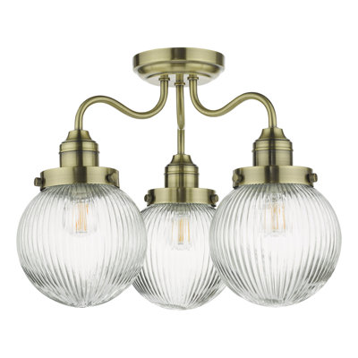 Treyton Glass Semi Flush Mount