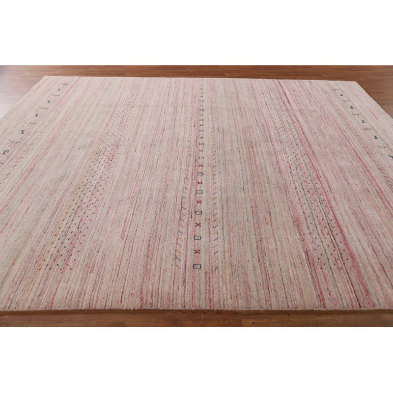 Tapis indien rayé Gabbeh 8 x 10