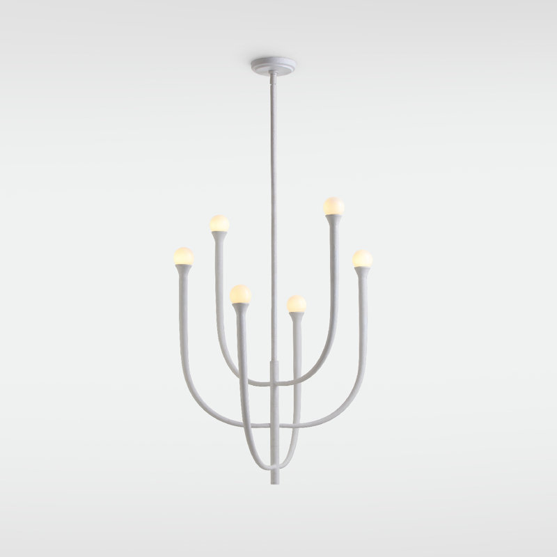 Lustre blanc mat 6 lumières VidaLite Breeze