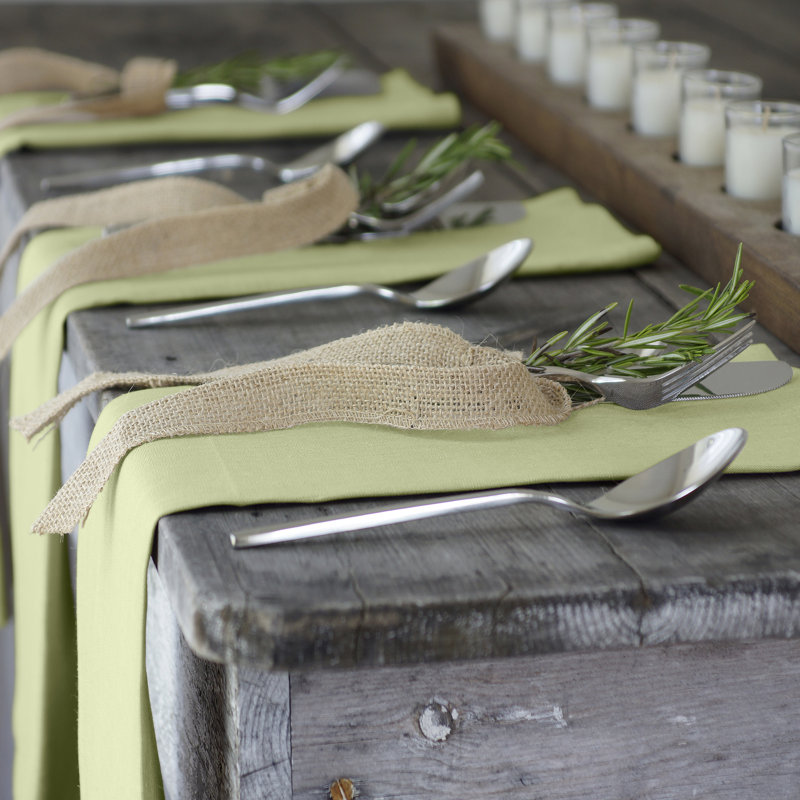 La Classica 4 Piece Linen Napkin Set, Lime