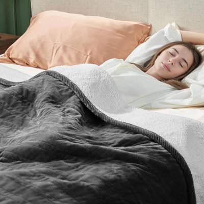 Electric Heated Twin Size Heating Twin Size 1/2/4/6/8 Hours Auto Off 10 Heat Level Over Heat Protection Flannel Sherpa ETL Certification