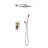 Bathroom Wall Mounted Rain Shower 10" - Solid Brass & Stainless Steel, Enjoy Time, Self-Cleaning, Brushed Nickel Finish Head Mount Materials, Relaxing Bath Appearance-125519060
