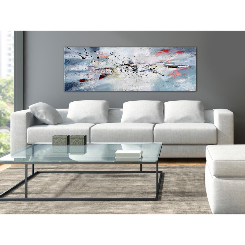 Hiver étroit - peinture sur toile tendue, H 20 po x l 59 po x P 1 po