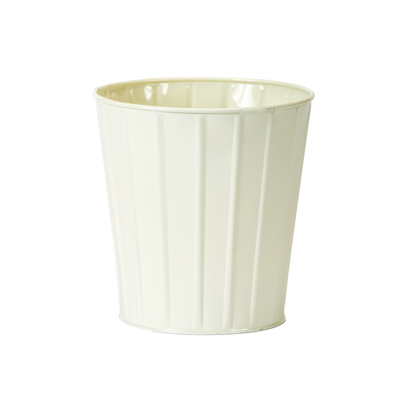 Seau de 7,5 po en métal galvanisé nervuré, ensemble de 3, contenant pour plantes, arrangements floraux, seau à glace ou cadeaux 