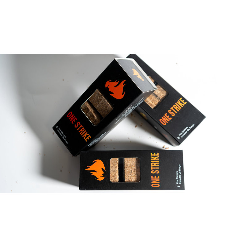 Allume-feu en bois et en cire, combustion de 30 minutes et plus, 125 unités (25 boîtes de 5)